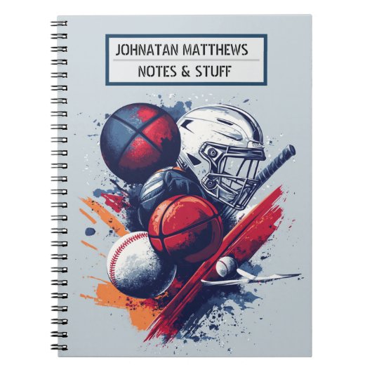 Inspirerend sport thema Spiral Photo Notitieboek (Voorkant)