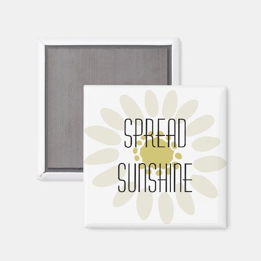 Inspirerend spread Sunshine Yellow Flower Magneet (Voorkant / Achterkant)