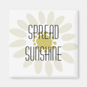 Inspirerend spread Sunshine Yellow Flower Magneet