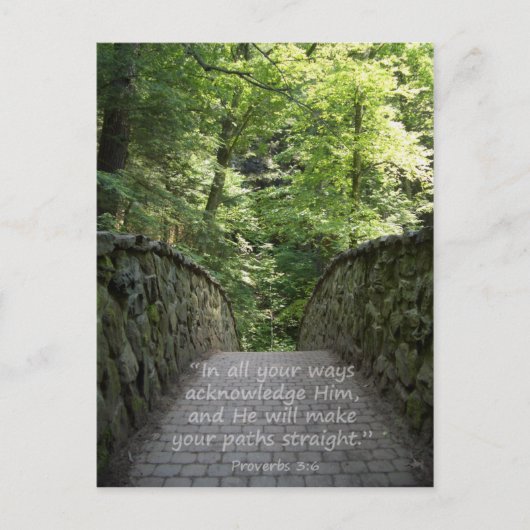 Inspirerend (Spreuken 3:6) Briefkaart (Voorkant)