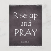 Inspirerend sta op en bid Bijbelvers Briefkaart (Voorkant)