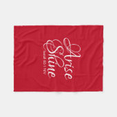 Inspirerend Sta op en Schijn Kerstmis Rode Fleece Deken (Voorkant (Horizontaal))