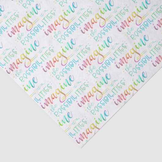 INSPIREREND STEL JE DE MOGELIJKHEDEN GEZEGDE TISSUEPAPIER (Detail)