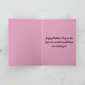 Inspirerend Sterke Vrouw Roze Moederdag Kaart (Binnen)