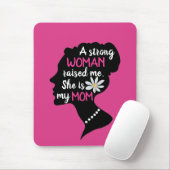 Inspirerend Sterke Vrouw Roze Moederdag Muismat (Met muis)