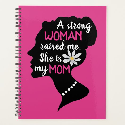 Inspirerend Sterke Vrouw Roze Moederdag Planner (Voorkant)