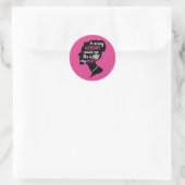 Inspirerend Sterke Vrouw Roze Moederdag Ronde Sticker (Tas)