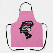 Inspirerend Sterke Vrouw Roze Moederdag Schort (Voorkant)