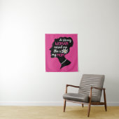 Inspirerend Sterke Vrouw Roze Moederdag Wandkleed (In situ)