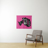 Inspirerend Sterke Vrouw Roze Moederdag Wandkleed (In Situ (horizontaal))