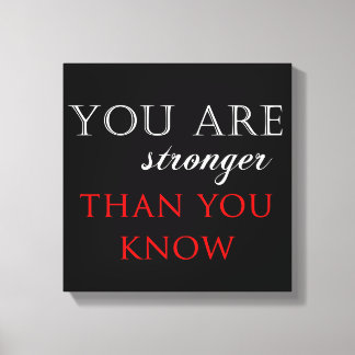 Inspirerend Sterkte Citaat Canvas Afdruk