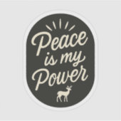 Inspirerend Sticker – Vrede is mijn kracht (FaithF (Voorkant)