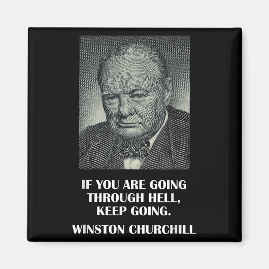Inspirerend stoïcijnse quote van Winston Churchill Magneet (Voorkant)