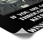 Inspirerend stoïcijnse quote van Winston Churchill Poster (Hoek)