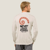 Inspirerend "Stop nooit met dromen" Motivatie Tri-Blend Shirt (Achterkant)
