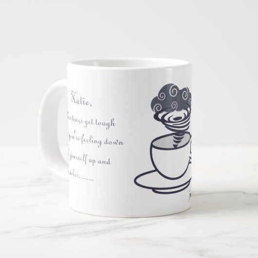 Inspirerend storm in een mok van de teacup (Links)
