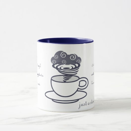 Inspirerend storm in een teacup mok (Midden)
