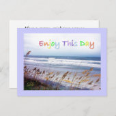 Inspirerend Strand Regenboog Briefkaart door SRF (Voorkant / Achterkant)