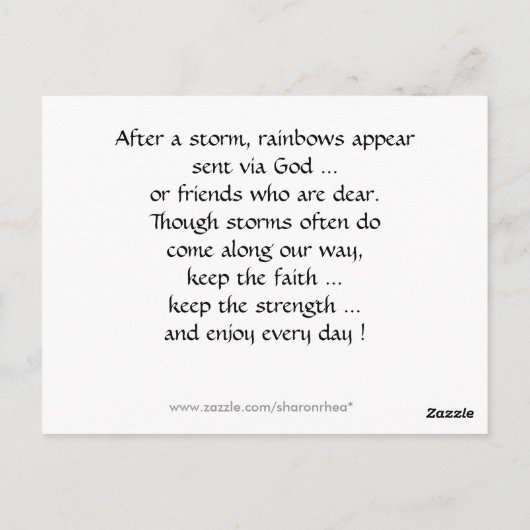 Inspirerend Strand Regenboog Briefkaart door SRF (Achterkant)