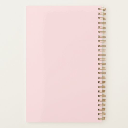 Inspirerend succesquote Pastel Pink Typography Planner (Achterkant)
