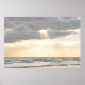 Inspirerend Sun Rays Paring Clouds Poster (Voorkant)