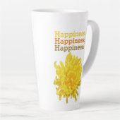 Inspirerend Sunny Yellow Dandelion Flower Latte Mok (Rechterhoek)