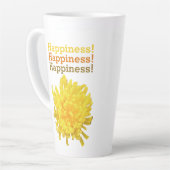 Inspirerend Sunny Yellow Dandelion Flower Latte Mok (Linkerhoek)