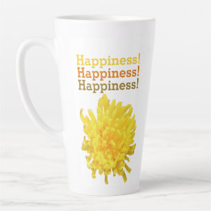 Inspirerend Sunny Yellow Dandelion Flower Latte Mok