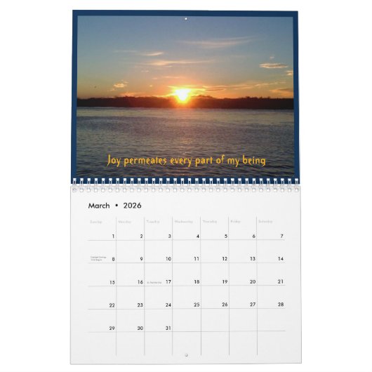 Inspirerend Sunrise Calendar Kalender (Mar 2026)