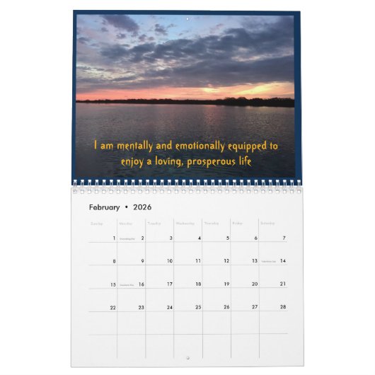 Inspirerend Sunrise Calendar Kalender (Feb 2026)