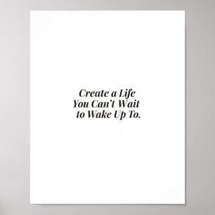Inspirerend Sunrise Quote Poster - "Creëer a Life