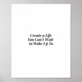 Inspirerend Sunrise Quote Poster - "Creëer a Life