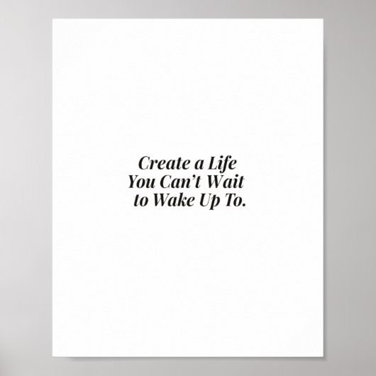 Inspirerend Sunrise Quote Poster - "Creëer a Life (Voorkant)