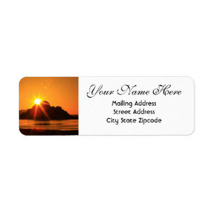 Inspirerend Sunrise Return-adres Etiket