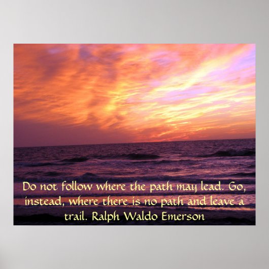 Inspirerend Sunset Emerson Poster (Voorkant)