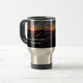 Inspirerend Sunset kleurrijk reismok ontwerp Reisbeker (Voorkant links)