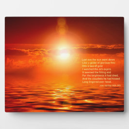 Inspirerend Sunset Oranje Golden Sky Zee Gold Fotoplaat