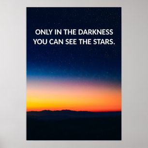 Inspirerend Sunset Quote Poster