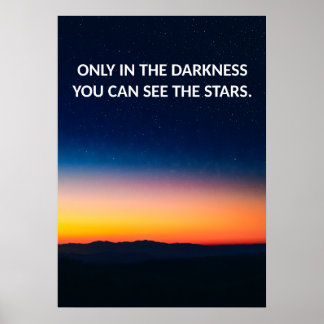 Inspirerend Sunset Quote Poster