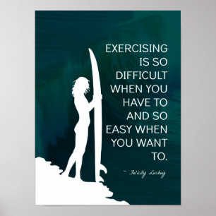 Inspirerend surfer Girl Poster