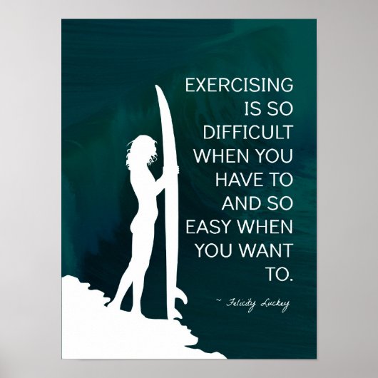 Inspirerend surfer Girl Poster (Voorkant)