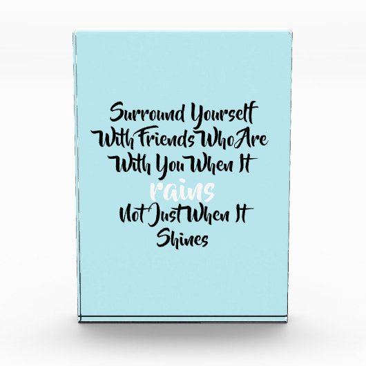 Inspirerend Surround Yourself Quote Photo Block Fotoblokken (Voorkant)