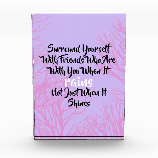 Inspirerend Surround Yourself Quote Photo Block Fotoblokken (Voorkant)