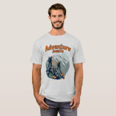 Inspirerend T-shirt voor reizigers, ontdekkingsrei (Voorkant volledig)