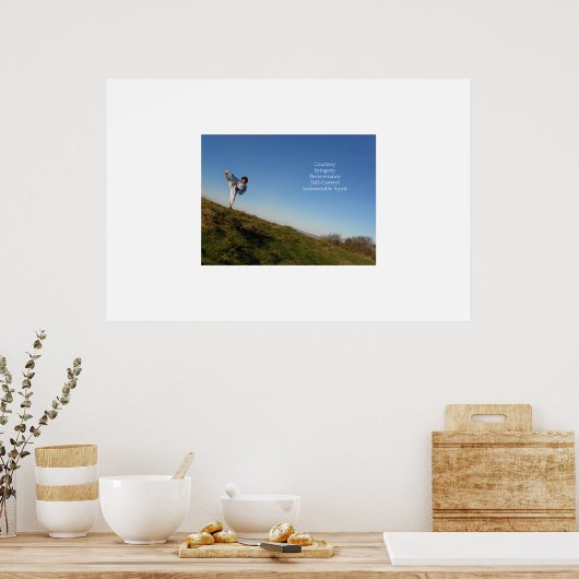 Inspirerend taekwondo-poster voor kinderen poster (Keuken)