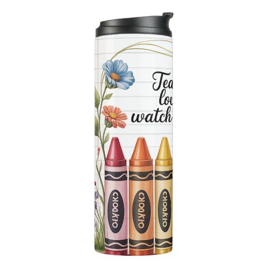 Inspirerend Teacher Tumbler Thermosbeker (Gedraaid links)