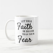 Inspirerend tekst laat het geloof groter zijn dan  koffiemok (Links)
