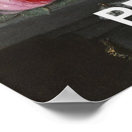 Inspirerend tekst + Memento Mori schilderij Poster (Hoek)