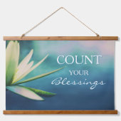 Inspirerend Tel je zegeningen Muur Hangend Wandkleed (Voorkant)