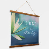Inspirerend Tel je zegeningen Muur Hangend Wandkleed (Gebogen)